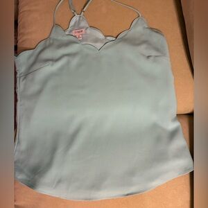 J. Crew Factory Women  Scalloped Camisole/Tank - Mint Green 6